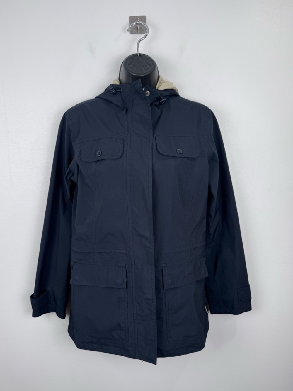 Barbour Women Isobar Waterproof Field Jacket Navy Blue Size 4